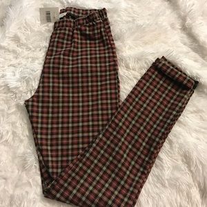 BRANDY MELVILLE PLAID PANTS NWT